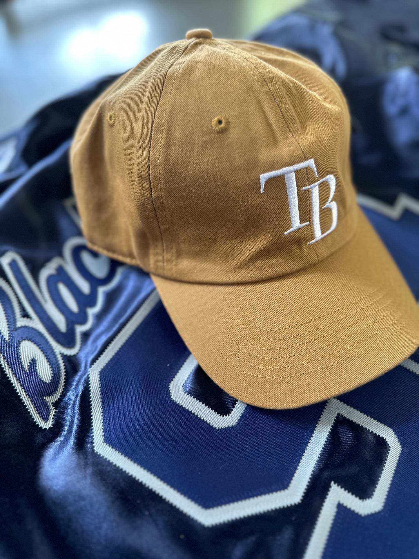 EMBROIDERED Camel TB Tampa Bay LOGO HAT