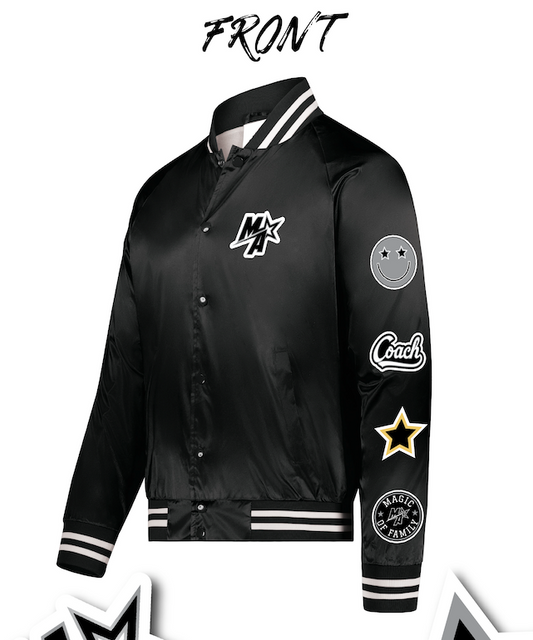 YOUTH FULLY LOADED CUSTOM MAGIC ATHLETICS SATIN JACKET - SEWN